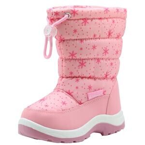 Girls Pink Cold Weather Snow Boots Size 2.5